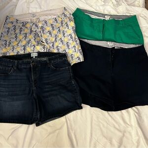 Bundle***crown & ivy Women's Shorts in Green, Navy, Denim, and Floral